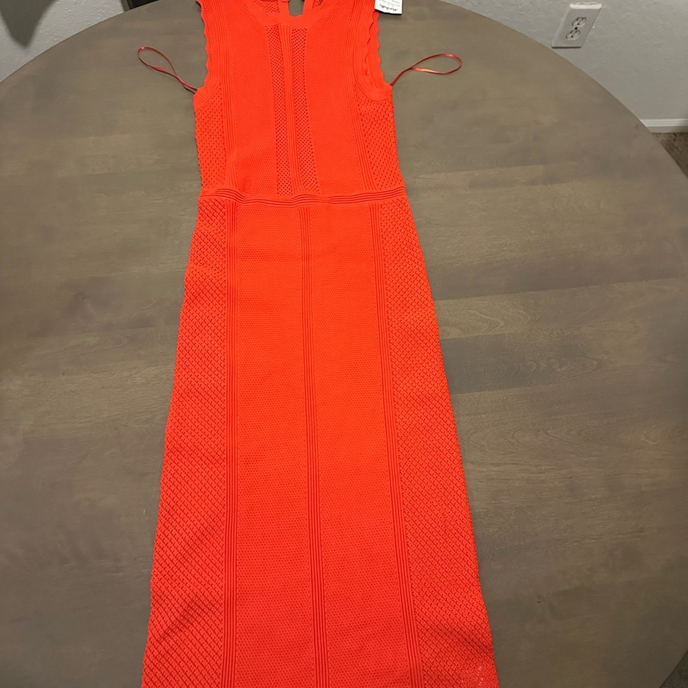 House of Harlow 1960 Bold Orange Knit Top